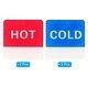 Self Stick Hot Cold Water Label Acrylic Waterproof Adhesive Sticker Signs For Faucet Sinks