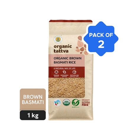 Organic Tattva Organic Brown Basmati Rice Pack Of 2 Price Buy