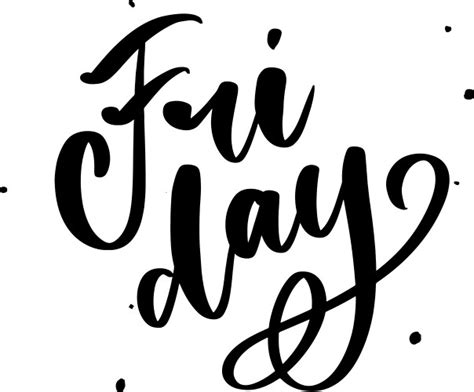 Yay Its Friday Lettering Positive Quote Royalty Free Vector