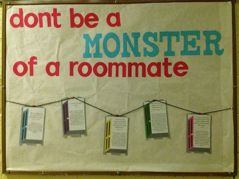 Monsters Inc Bulletin Board For Roommates Ra Ideas Dorm Life Monsters Inc Roommates Ponder