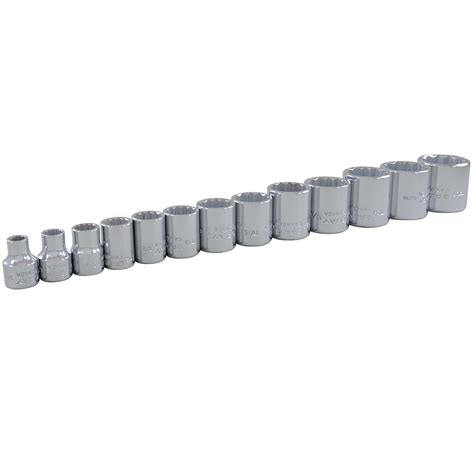 3/8" Dr. 13 Piece 12 Point Standard SAE Socket Set – Gray Tools Online ...