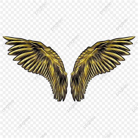 Golden Wings Clipart Vector, Luxury Golden Wings Logo Vector, Wing, Luxurious, Gold PNG Image ...