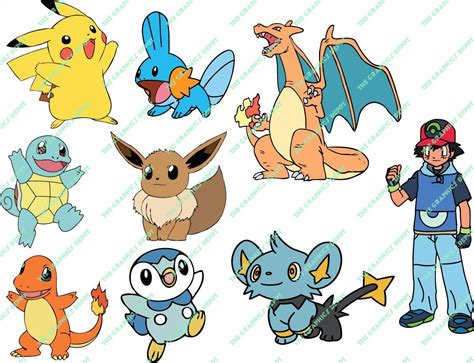 Pokemon Svg Dxf Eps Ai  Png File Set Instant Download