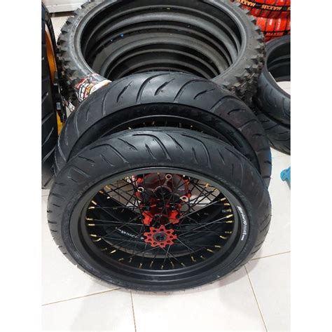 Jual PAKET WHELLSET WHEELSET VELG SET SUPERMOTO CRF SETTING TUBLESS