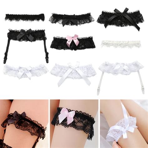 Women Bow Leg Ring Sexy Lingerie Lace Garter Belt Bowknot Leg Loop Wedding Garters Bridal