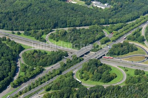 Luftaufnahme K Ln Verkehrsf Hrung Am Autobahnkreuz Der Bab A A