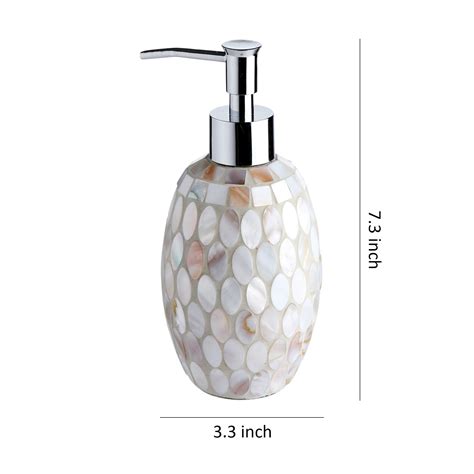 Whole Housewares 5 Piece Bath Set Mosaic Glass Soap Dispenser