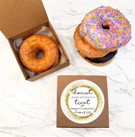 Graduation Party Donut Box Custom Donut Favors Graduation Etsy