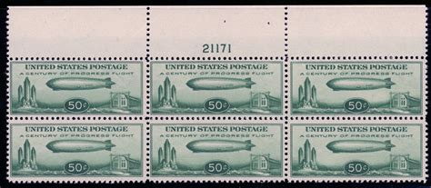 Lot Detail Usa Scott C Mnh F Vf Plate Block Of C Baby Zeppelin