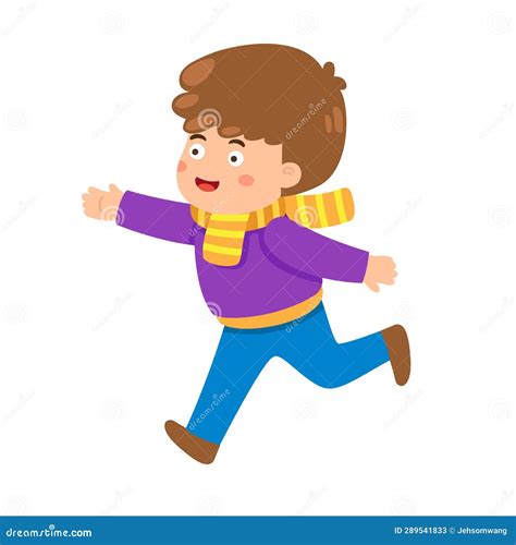 Kid Boy Running So Fast Stock Vector Illustration Of Fast 289541833