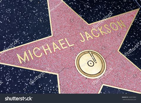 michael jackson's star on the hollywood walk of fame in los angeles, usa