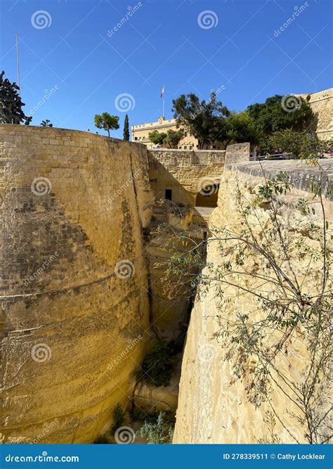 Historical Architecture in the City of Valletta, Malta Stock Image