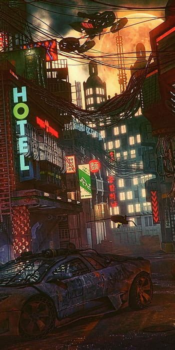 Night Artwork Futuristic City Cyberpunk Cyberpunk 2077 HD Phone