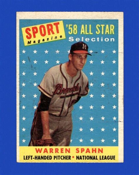 Topps Set Break Warren Spahn As Vg Vgex Gmcards Ebay