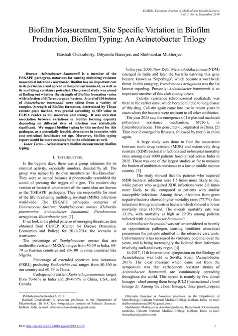 PDF Biofilm Measurement Site Specific Variation In Biofilm