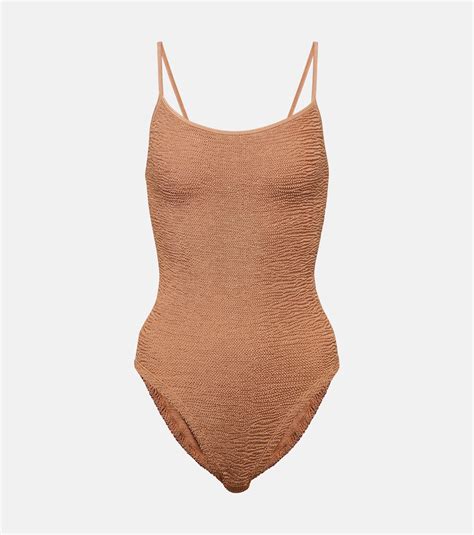 Pamela Swimsuit In Brown Hunza G Mytheresa