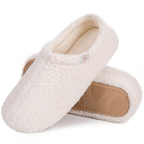 hometop womens cozy memory foam loafer slippers indoor outdoor