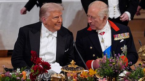 Royal Jewels Shine At Windsor Castle State Banquet For Trump Visit