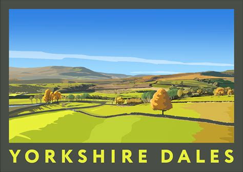 Yorkshire Dales From Hawes Art Print Yorkshire Dales Digital Art