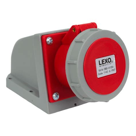 ENCHUFE INDUSTRIAL HEMBRA SOBREPUESTA IP67 16A 3P T 380V LEXO JCM