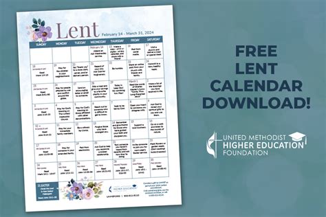 Lent Calendar 2024 Printable Pdf Free Download Chery Deirdre