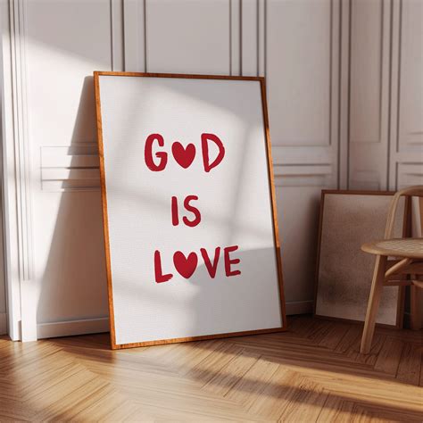 God is Love, Christian Wall Art Bible Verse Wall Art Scripture Wall Art ...