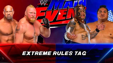 WWE 2K23 Brock Lesnar Goldberg Vs Umaga Yokozuna Extreme Rules