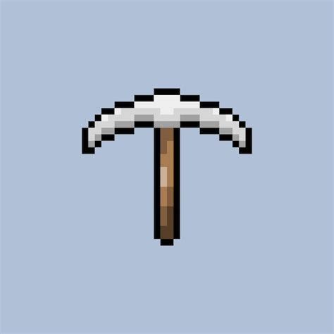 Premium Vector | Pixel art pickaxe icon