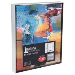 Illusions Aluminum Floater Frame 16 X 20 Silver 1 5 8 Deep