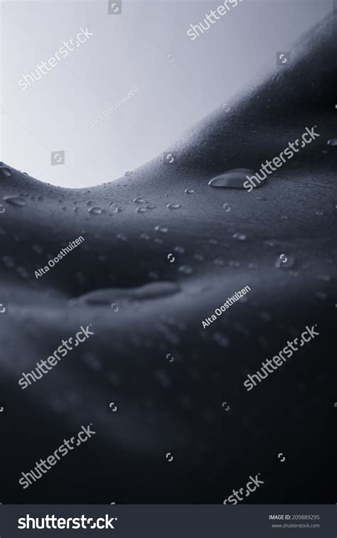 Bodyscape Nude Woman Wet Stomach Back Foto Stock 209889295 Shutterstock