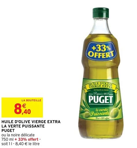 Promo Huile D Olive Vierge Extra La Verte Puissante Puget Chez Intermarch