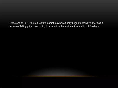 Signs show real estate market set to stabilize | PPT