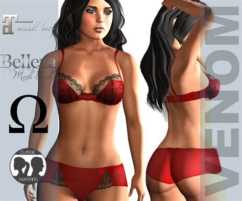 Second Life Marketplace Venom Boxed Red Jaslyn Underware