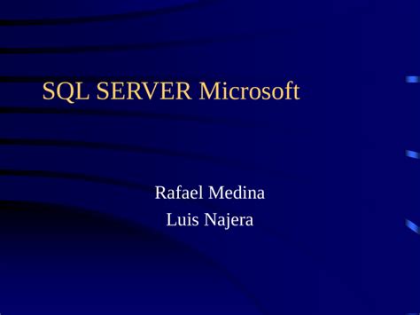 Sql Server Structured Query Language