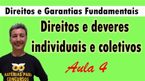 Direitos E Deveres Individuais E Coletivos Aula 4 YouTube