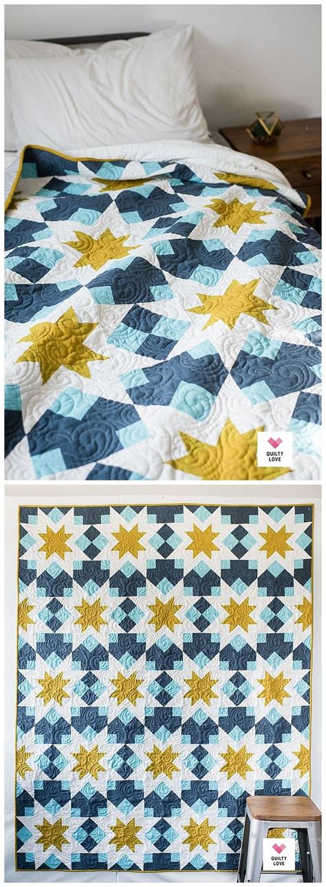 Night Stars Quilt A Bold Star Quilt Pattern Quilty Love Star