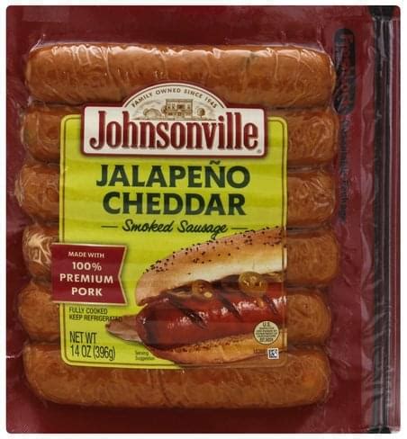 Johnsonville Smoked Jalapeno Cheddar Sausage Oz Nutrition