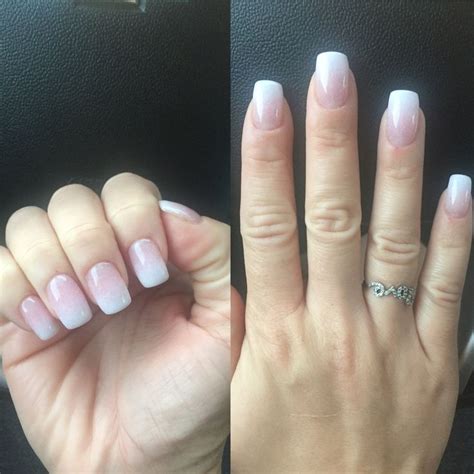 Sns Ombré Pink To White Sns Nails Colors Ambre Nails Nail Colors