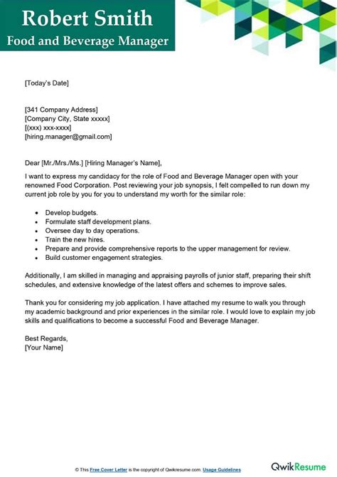 Food Technologist Cover Letter Examples QwikResume