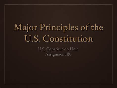 6 major principles constitution