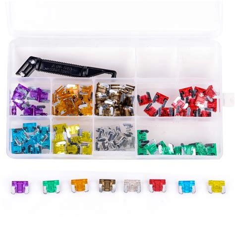 100pcs 3a 30a Mini Car Fuses Micro Auto Car Mini Blade Fuses Assortment Kit With Black Puller 12