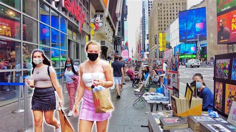 ⁴ᴷ⁶⁰ Walking Times Square Midtown Manhattan New York City 2021 May 22