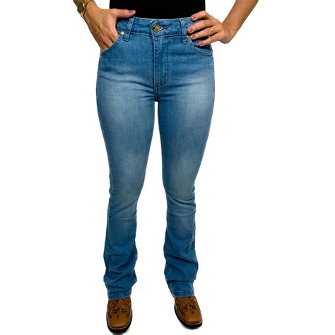 Calca Lee Feminina Jeans Claro Hoxie Premier Flare