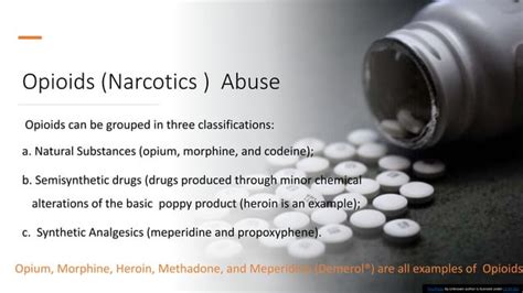 Affects Of Substance Abuse On Mental Health Opioids Narcotics Ppt