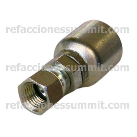 Conector Recto Rosca Jic Flare 37 Hembra 1 2 Manguera 1 2 R12