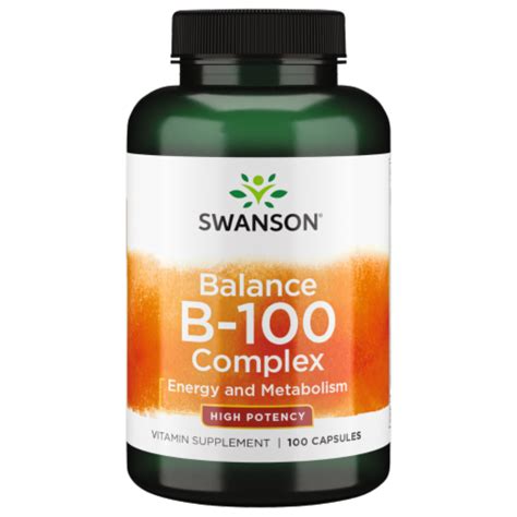 Swanson Vitamin B 100 100 Caps Energy Metabolism Support 100 Caps