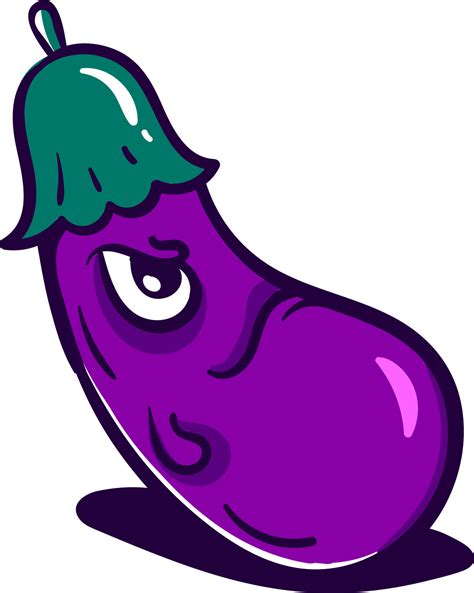 Angry Eggplant Illustration Vector On White Background 13784404 Vector