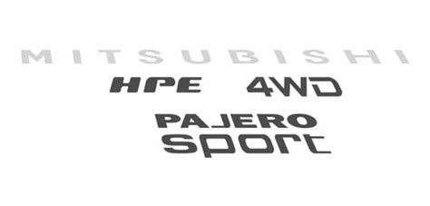 Kit Adesivos Mitsubishi Pajero Sport Hpe Wd Emblemas