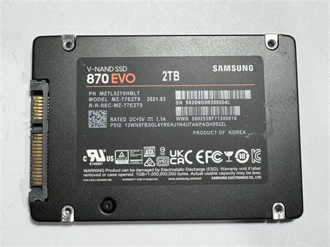 Samsung 870 Evo 2tb Ssd Solid State Drive Disk 2 5 Internal Mz 77e2t0 887276431963 Ebay