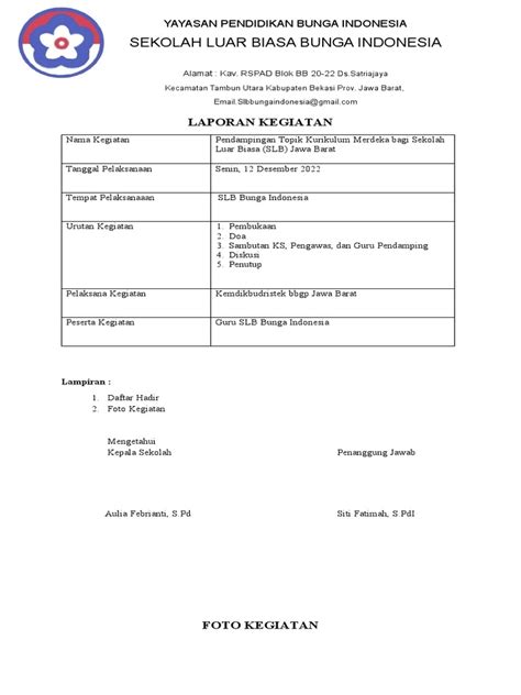 Laporan Kegiatan Pendampingan Topik Ikm Pdf